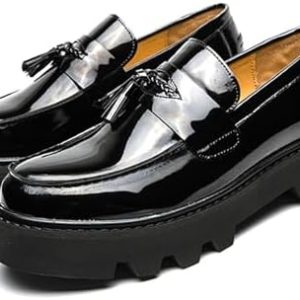 Men's Patent Leather Tassel Loafers