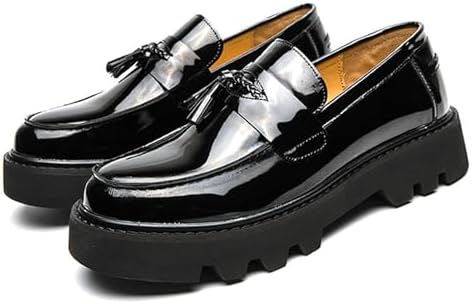 Men's Patent Leather Tassel Loafers