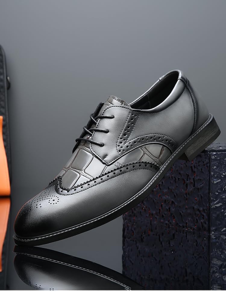 Men's Wingtip Brogue Oxford Shoes - Image 2