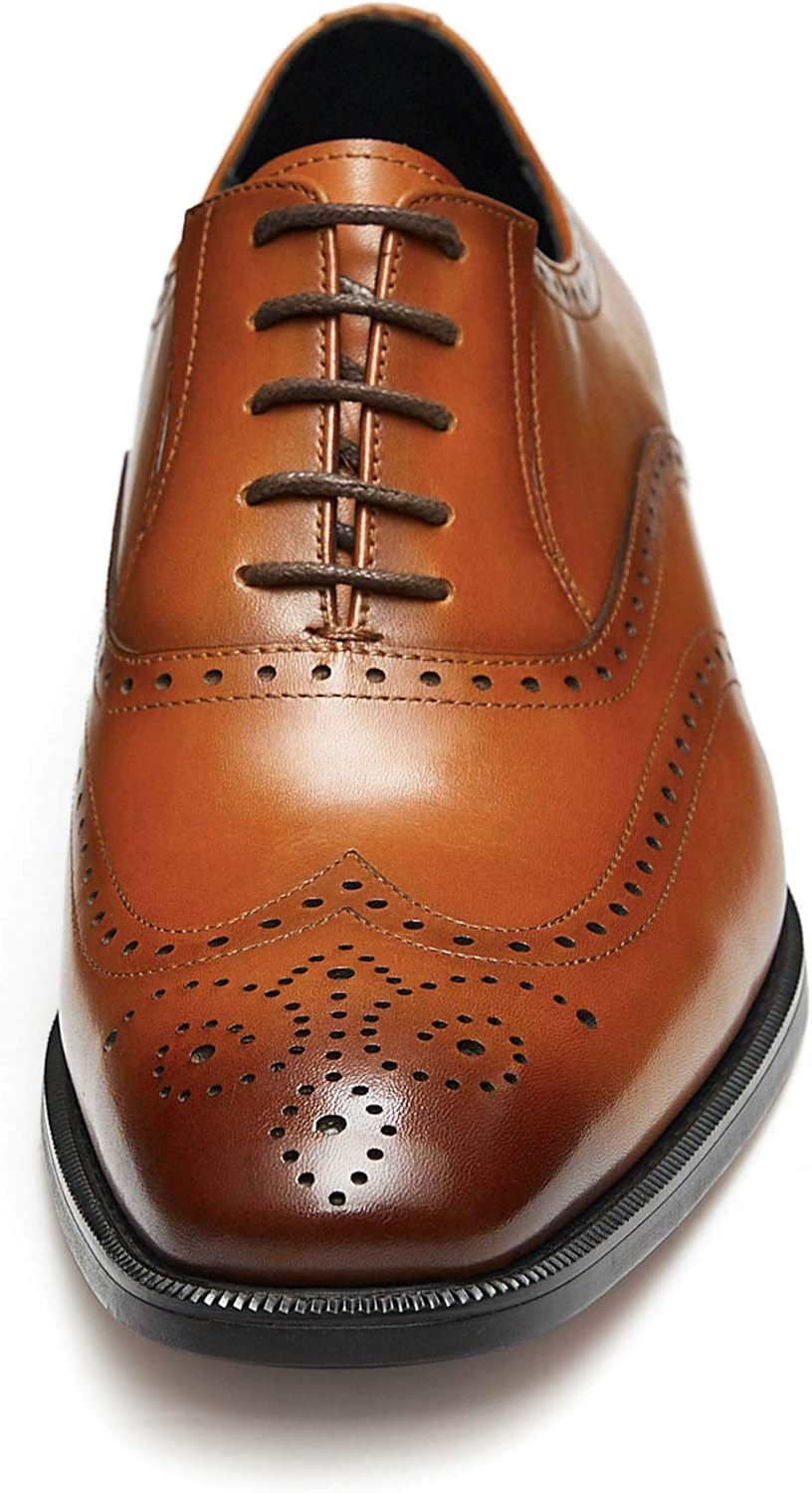 Men's Leather Brogue Oxford Shoes - Image 4