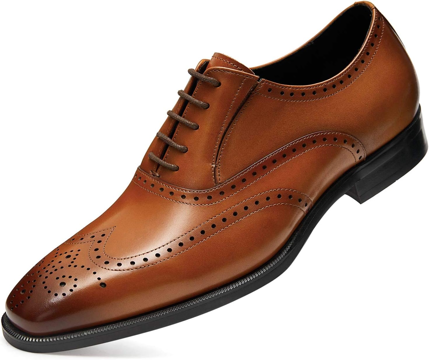 Men's Leather Brogue Oxford Shoes - Image 2