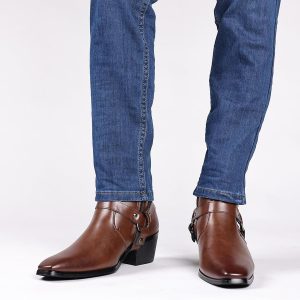 Men's Leather Cap Toe Chelsea Boots