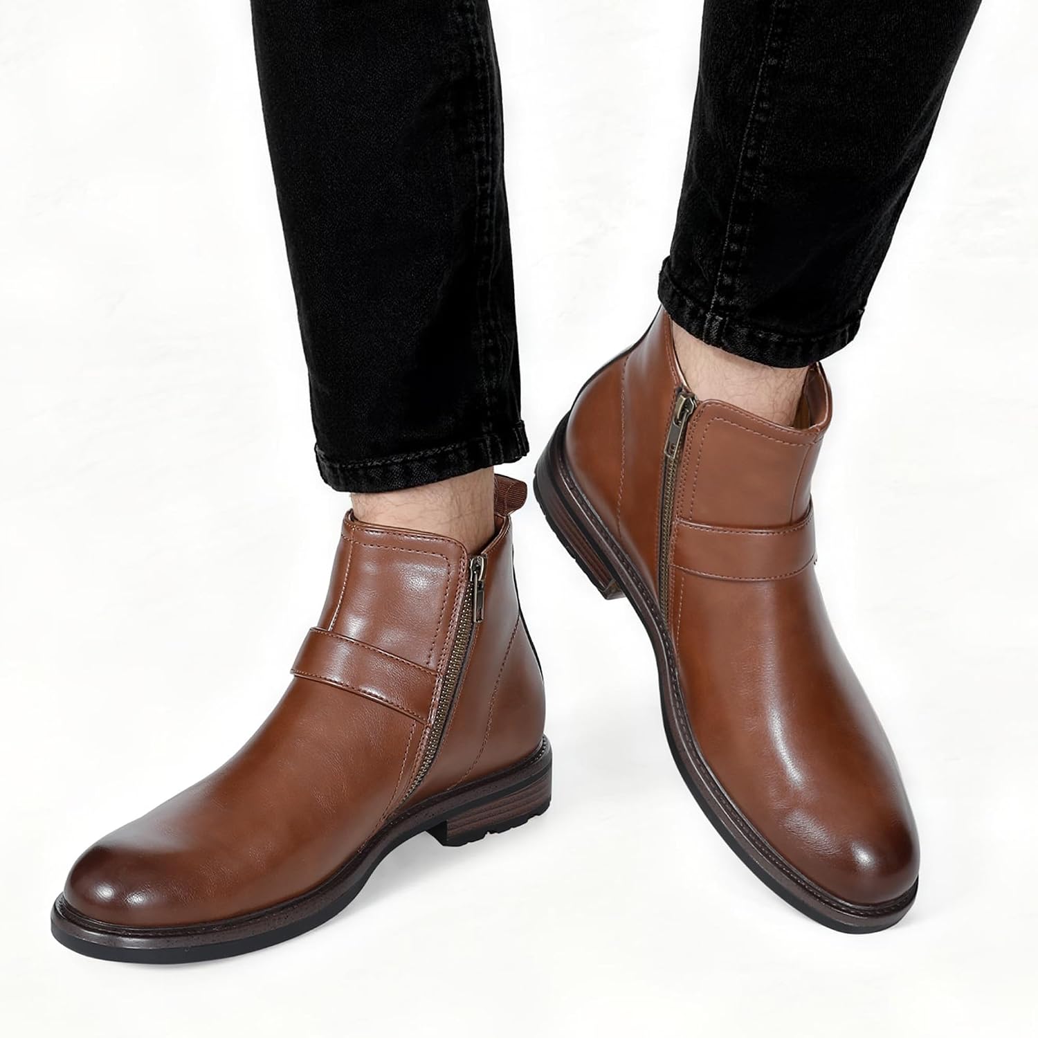 Men's Motorcycle Ankle Boots - Image 2