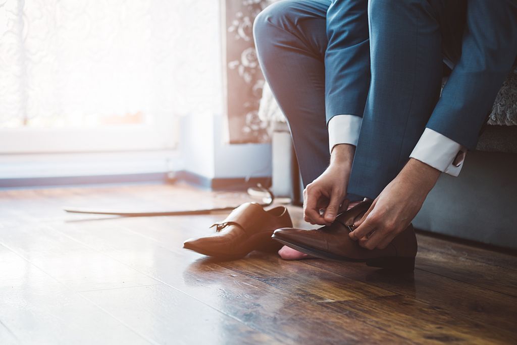 Men wearing classic elegant shoes